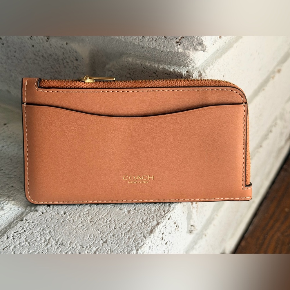 Coach Essential New York Card Case Wallet - Peach